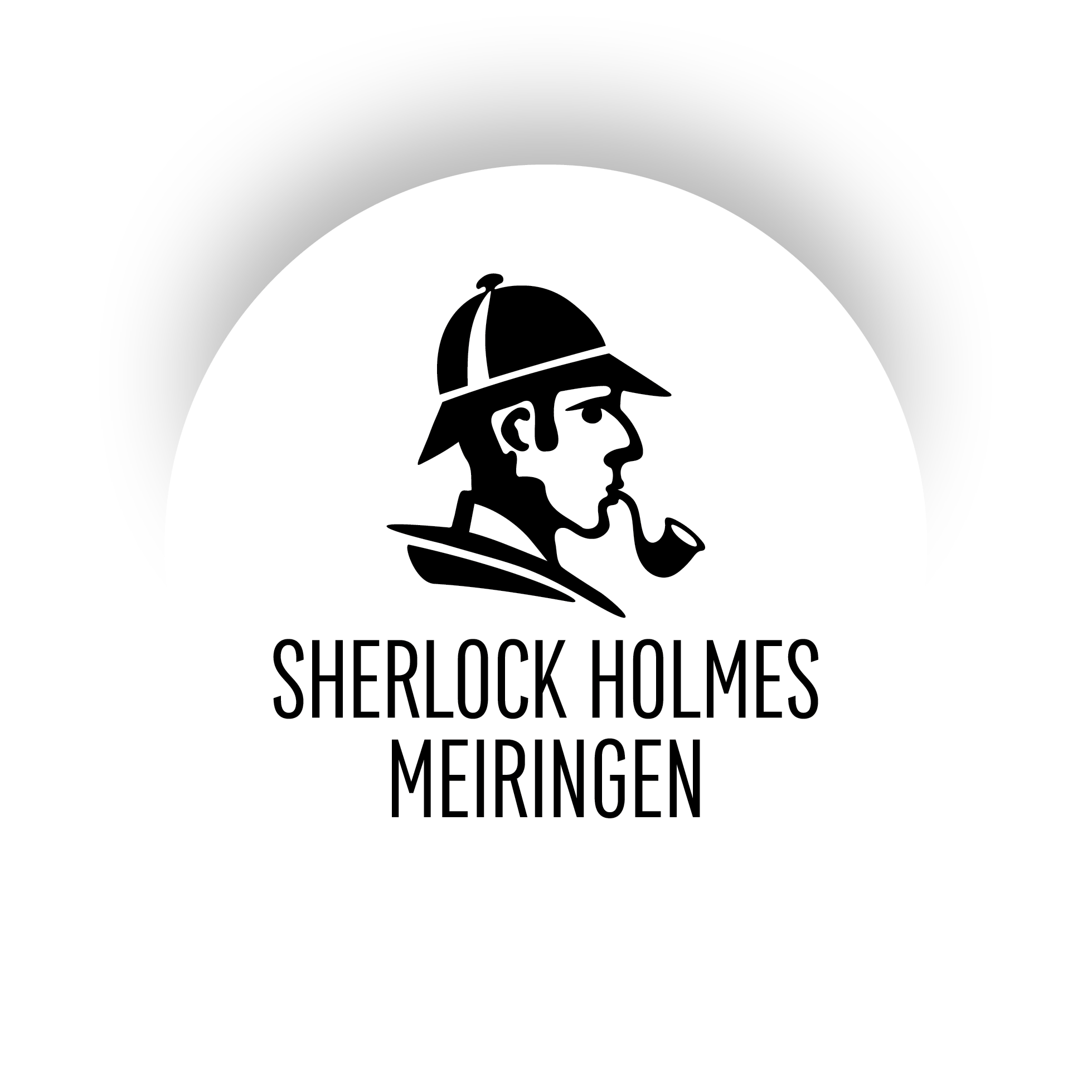 Logo Sherlock Holmes rund Web mit Schatten